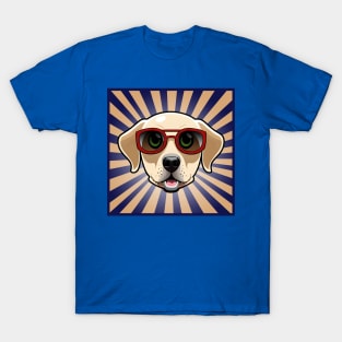 Red Sunglasses Golden Retriever Puppy T-Shirt